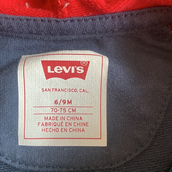 Levi’s baby onesie 6-9 months red and blue with little pockets - Picture 5 of 8